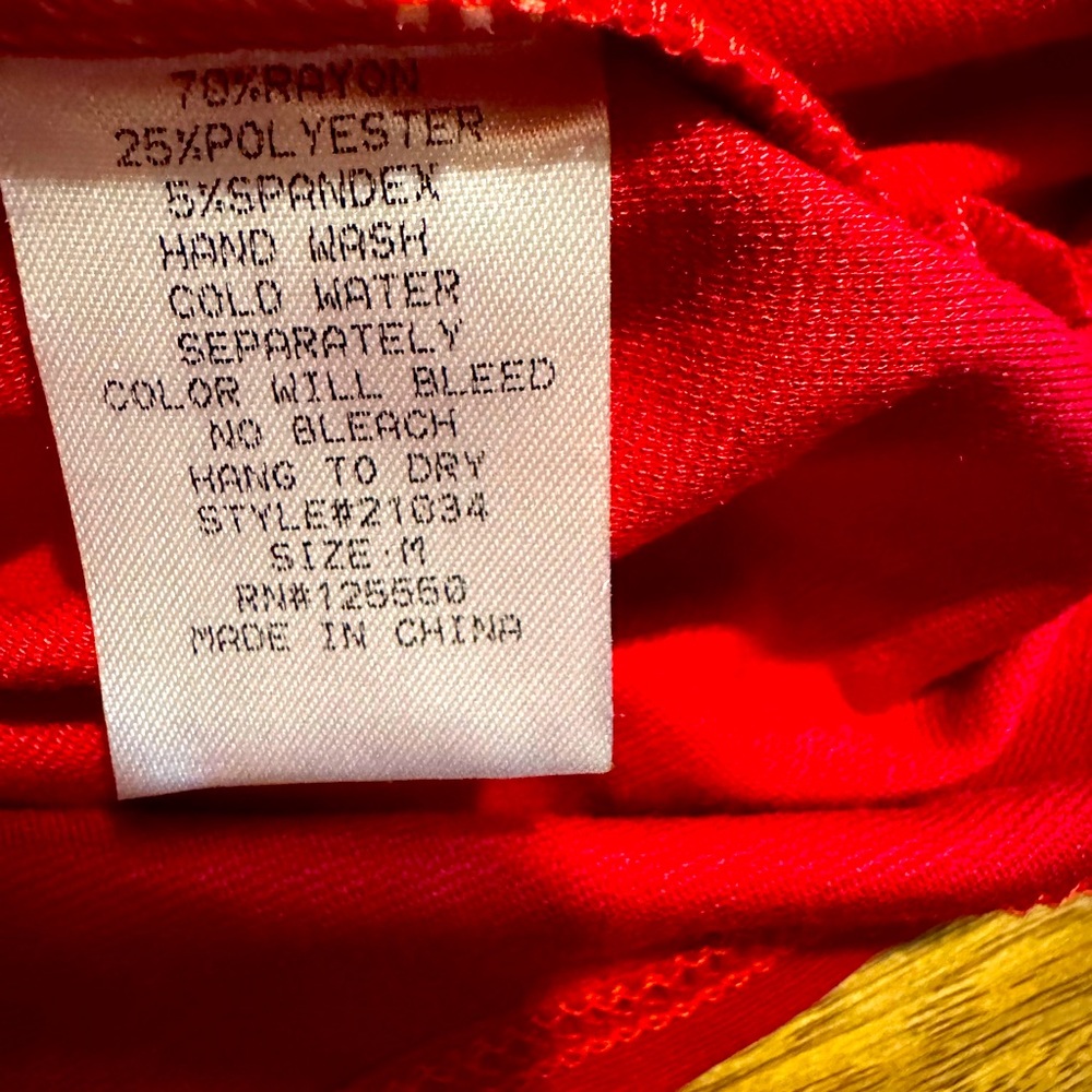 Party Dress red and gold Hera size medium Brand new with tags - Picture 8 of 9